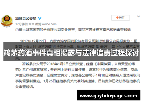 鸿茅药酒事件真相揭露与法律追责过程探讨